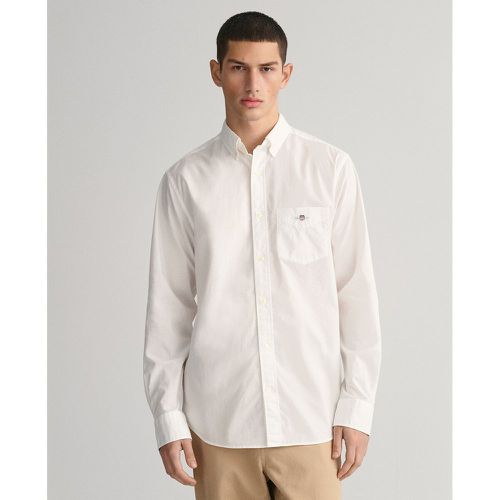 Plain Cotton Poplin Shirt - Gant - Modalova