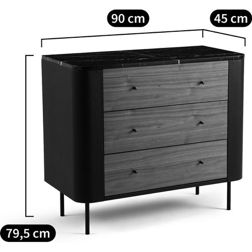 Cisare & Leather Chest of Drawers - AM.PM - Modalova