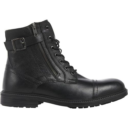 Jfwholland Leather Ankle Boots with Zip Fastening - jack & jones - Modalova
