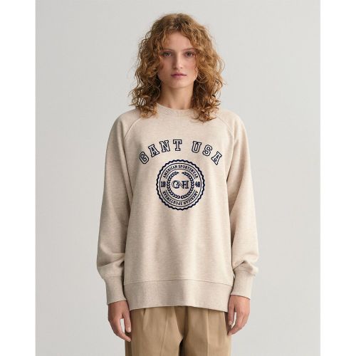 Printed Cotton Sweatshirt - Gant - Modalova