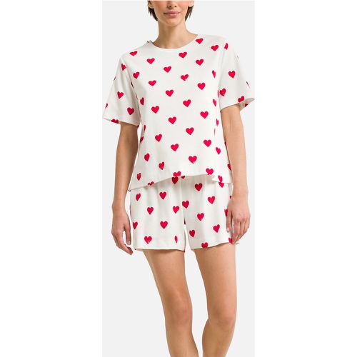 Heart Print Short Pyjamas in Cotton - PETIT BATEAU - Modalova