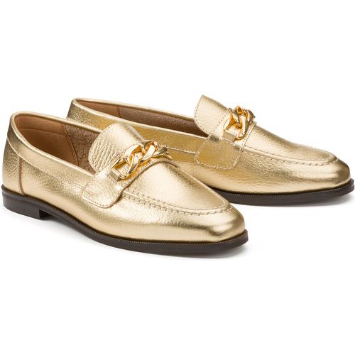 Metallic Leather Loafers with Chain Detail - LA REDOUTE COLLECTIONS - Modalova