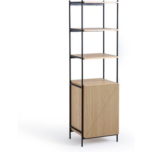 Lodge Oak Veneer and Metal 3-Shelf and Cabinet Wardrobe Unit - LA REDOUTE INTERIEURS - Modalova