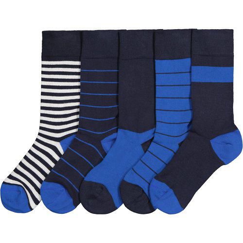 Pack of 5 Pairs of Assorted Socks in Cotton Mix - LA REDOUTE COLLECTIONS - Modalova