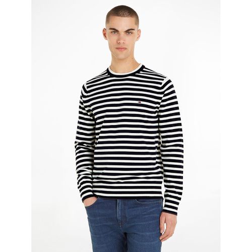 Logo Embroidery Jumper in Cotton Mix with Crew Neck - Tommy Hilfiger - Modalova