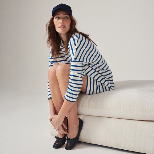 Les Signatures - Breton Striped Cotton Dress with Long Sleeves - LA REDOUTE COLLECTIONS - Modalova