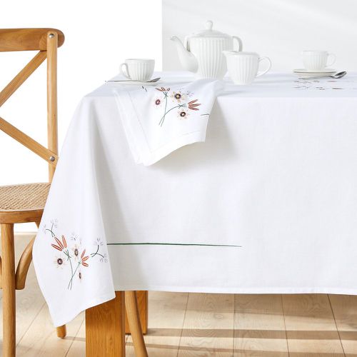 Martha Embroidered Cotton and Linen Tablecloth - LA REDOUTE INTERIEURS - Modalova
