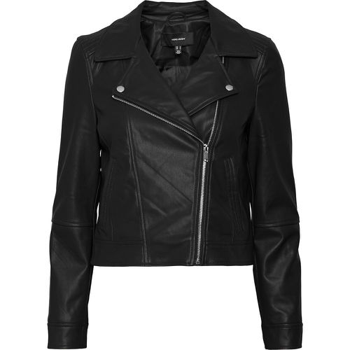 Faux Leather Zipped Jacket - Vero Moda - Modalova