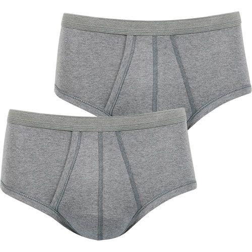 Pack of 2 Heritage Crotchless Briefs in Cotton with High Waist - Eminence - Modalova
