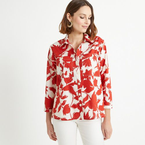 Floral Cotton Shirt with 3/4 Length Sleeves - Anne weyburn - Modalova