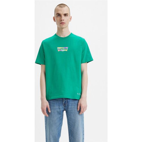 Cotton Metallic Logo T-Shirt in Relaxed Fit with Crew Neck - Levi's - Modalova