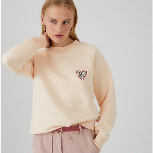 Animal Print Heart Sweatshirt in Cotton - LA REDOUTE COLLECTIONS - Modalova