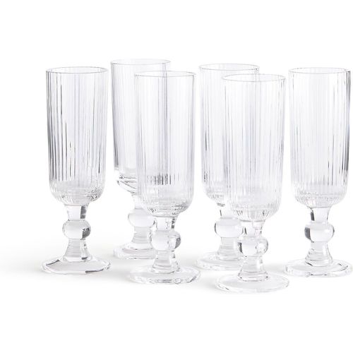 Set of 6 Ostri Textured Glass Champagne Flutes - LA REDOUTE INTERIEURS - Modalova