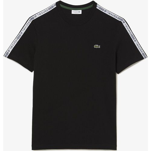 Embroidered Logo Cotton T-Shirt with Short Sleeves and Crew Neck - Lacoste - Modalova