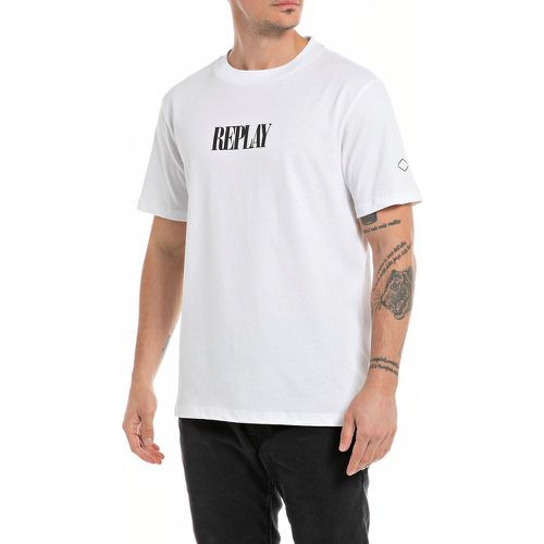 Logo Print Cotton T-Shirt in Regular Fit - Replay - Modalova