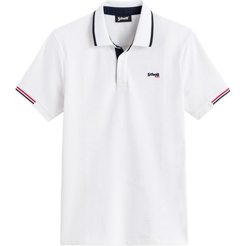 Devon Polo Shirt in Stretch Cotton Pique and Regular Fit - Schott - Modalova