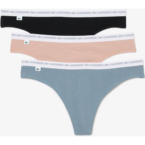 Pack of 3 Thongs in Cotton - Lacoste - Modalova