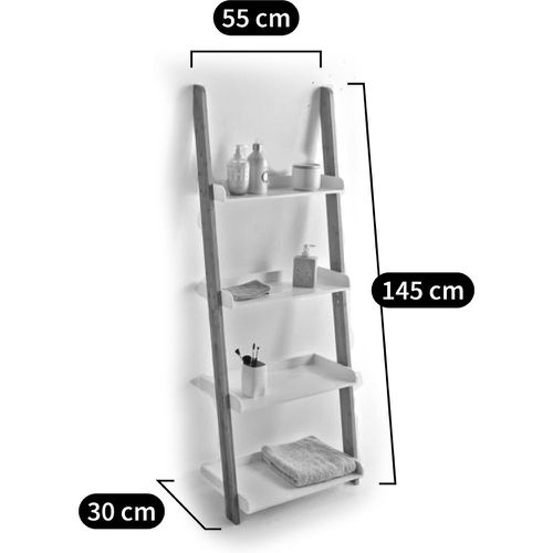 Lindus Bathroom Storage Ladder with 4 Shelves - SO'HOME - Modalova