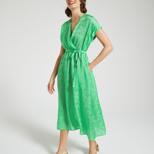 Costa Jacquard Midi Dress with Short Sleeves - Suncoo - Modalova