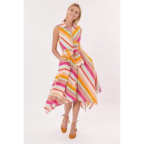 Thames Sleeveless Shirt Dress in Striped Cotton - DERHY - Modalova