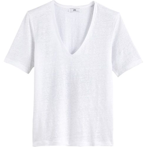 Linen V-Neck T-Shirt, Made in Europe - LA REDOUTE COLLECTIONS - Modalova