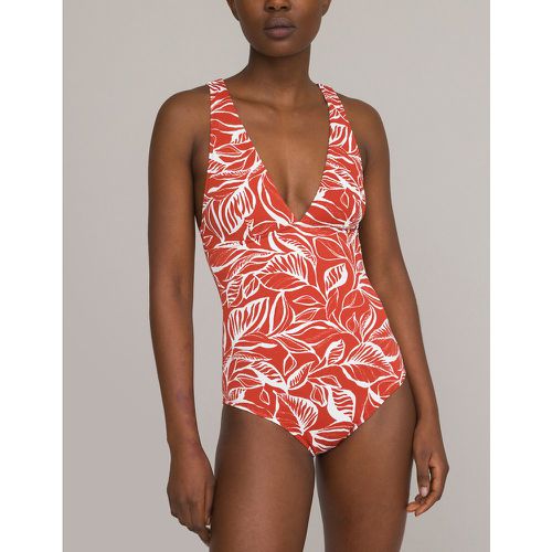 Leaf Print Triangle Swimsuit - LA REDOUTE COLLECTIONS - Modalova