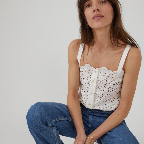 Broderie Anglaise Strappy Top in Cotton - LA REDOUTE COLLECTIONS - Modalova