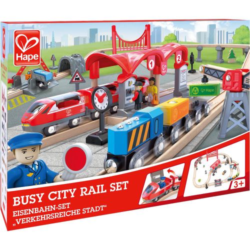 Busy City Rail Set E3730 - Hape - Modalova