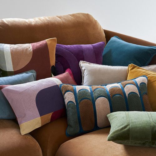 Brimo Textured 100% Cotton Velvet Rectangular Cushion Cover - LA REDOUTE INTERIEURS - Modalova