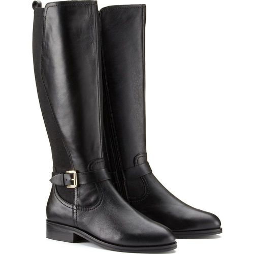 Wide Fit Riding Boots in Leather with Flat Heel - LA REDOUTE COLLECTIONS PLUS - Modalova