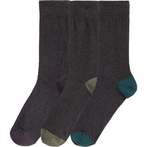 Pack of 3 Pairs of Mix & Match Socks in Cotton Mix - Dim - Modalova
