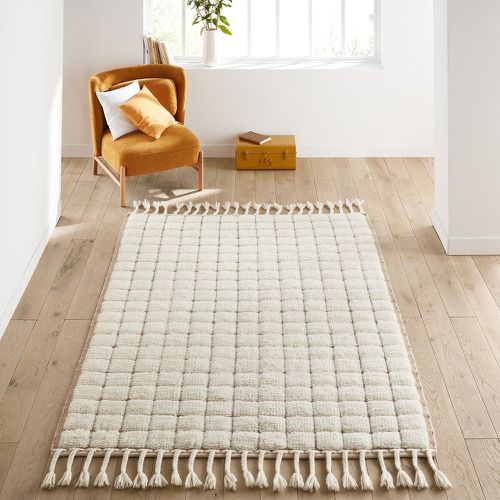 Ladama Checkered Fringed Wool Rug - LA REDOUTE INTERIEURS - Modalova