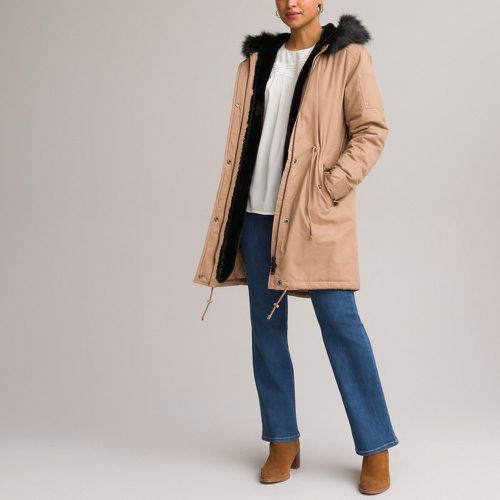 Cotton Mid-Length Parka with Hood and Zip Fastening - Anne weyburn - Modalova