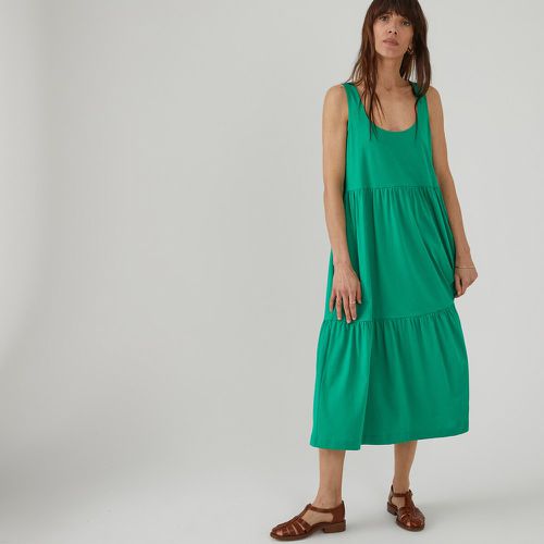 Tiered Sleeveless Midi Dress in Cotton Jersey - LA REDOUTE COLLECTIONS - Modalova