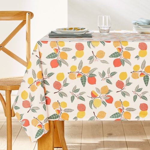 Citron Fruit Cotton Oilcloth Style Tablecloth - LA REDOUTE INTERIEURS - Modalova