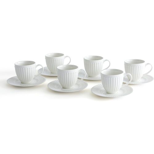 Set of 6 Jewely Porcelain Tea Cups and Saucers - LA REDOUTE INTERIEURS - Modalova