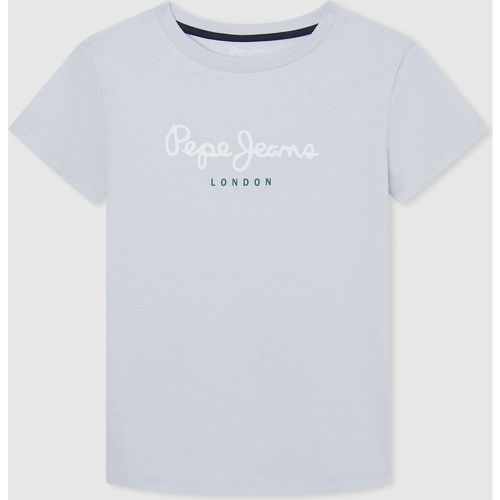 Logo Print Cotton T-Shirt with Short Sleeves - Pepe Jeans - Modalova