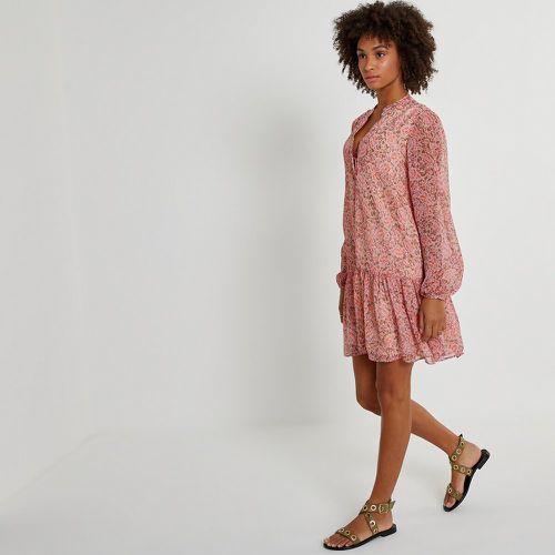 Puff Sleeve Mini Dress with Tiered Ruffled Hem - LA REDOUTE COLLECTIONS - Modalova
