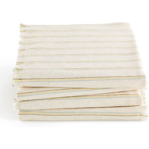 Set of 4 Lovnas Striped Linen & Cotton Napkins - LA REDOUTE INTERIEURS - Modalova
