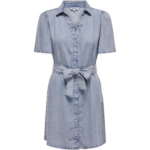 Mini Shirt Dress with Tie-Waist - Only Petite - Modalova