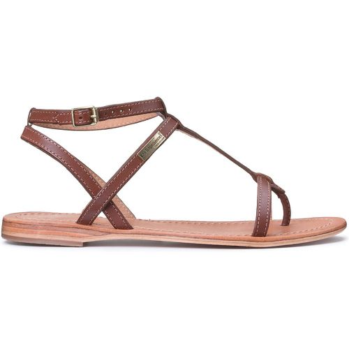Hilan Leather Flat Sandals with Ankle Cuff - LES TROPEZIENNES PAR M BELARBI - Modalova