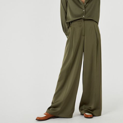 Recycled Wide Leg Trousers with Pleat Front in Satin, Length 31" - LA REDOUTE COLLECTIONS - Modalova