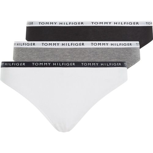 Pack of 3 Knickers in Cotton with Logo Print Waistband - Tommy Hilfiger - Modalova
