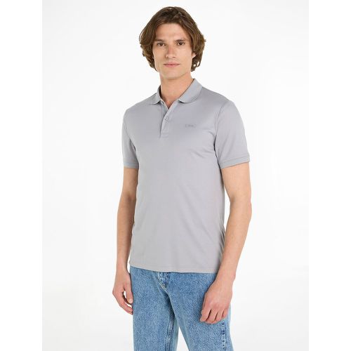Cotton Slim Fit Polo Shirt with Chest Logo - Calvin Klein - Modalova