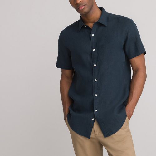 Linen Regular Fit Shirt with Short Sleeves - LA REDOUTE COLLECTIONS - Modalova
