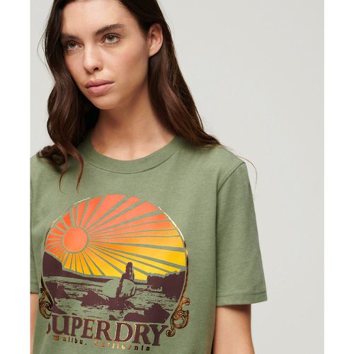 Travel Souvenir Casual T-Shirt in Printed Cotton Mix - Superdry - Modalova