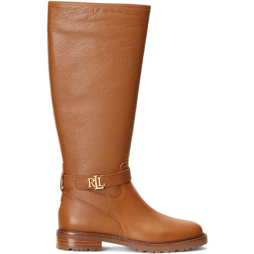 Knee-High Riding Boots in Leather - Lauren Ralph Lauren - Modalova