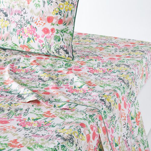 Coloured Field Floral 100% Cotton Percale 200 Thread Count Flat Sheet - LA REDOUTE INTERIEURS - Modalova