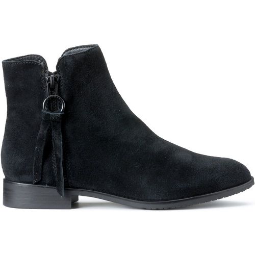 Suede Flat Ankle Boots with Zip Fastening - Esprit - Modalova