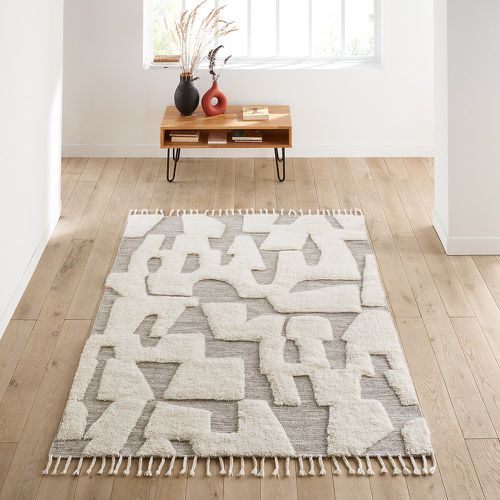 Launity Graphic Fringed Wool and Cotton Rug - LA REDOUTE INTERIEURS - Modalova